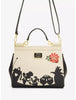 Alicia En El Pais De Las Maravillas Bolsa Crossbody Floral Silhouette Portaretrato