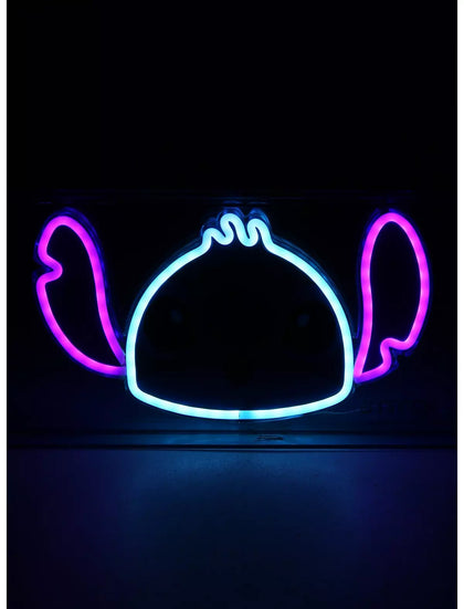 Stitch Lampara Rostro Neon