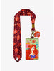 La Sirenita Portagafete Ariel Retractable Floral Rojo