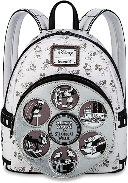 Mickey Mouse Mochila 100 Aniversario Blanco Y Negro