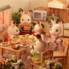 Ternurines Calico Critters Chocolate Rabbit Family