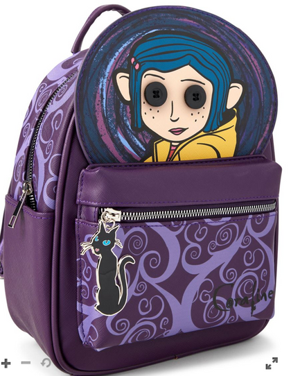 Coraline Mochila Rostro Morada