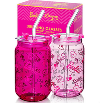 Barbie Vasos Vidrio Set