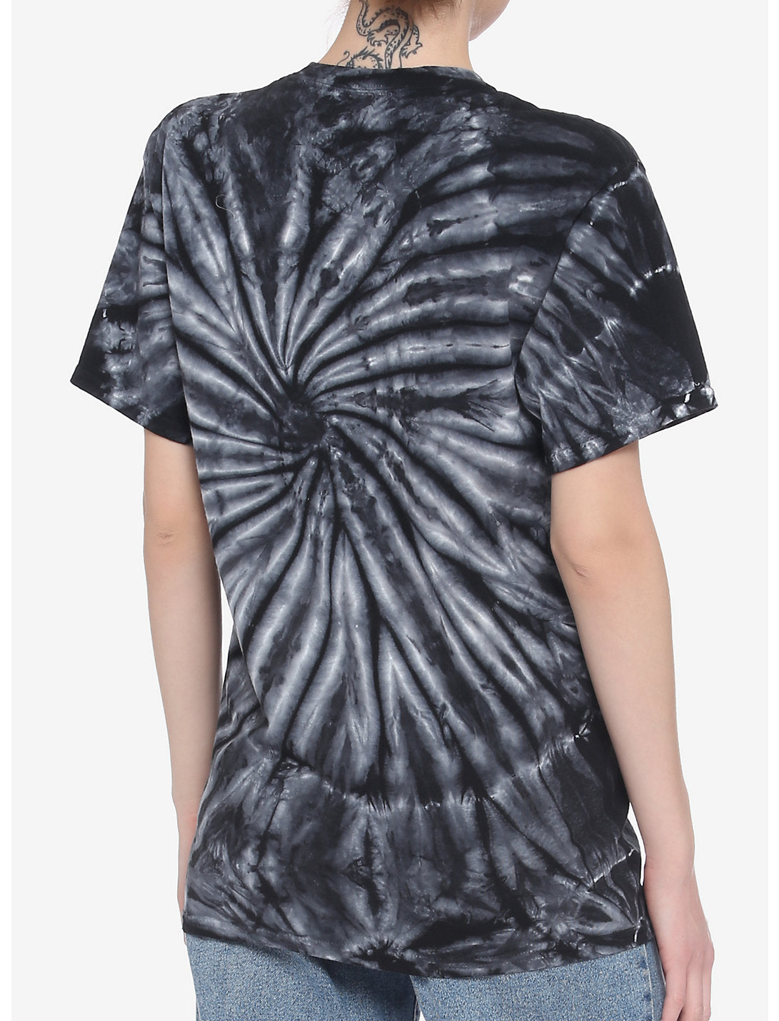 Camiseta negra tie online dye