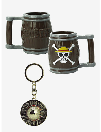 One Piece Taza Tarro Con Llavero Sombrero 3D