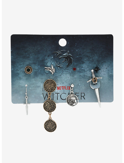 The Witcher Witcher Symbols Set De Aretes