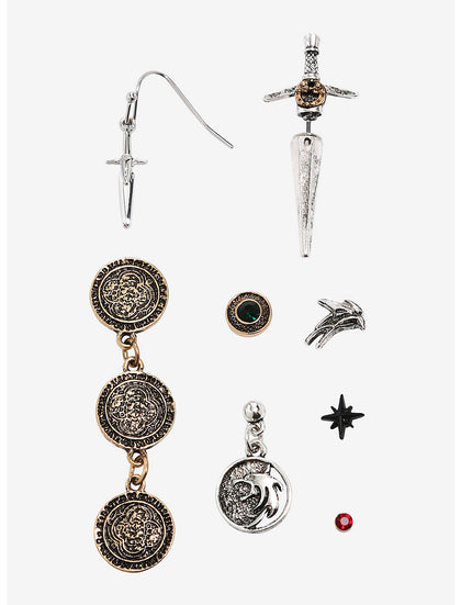 The Witcher Witcher Symbols Set De Aretes