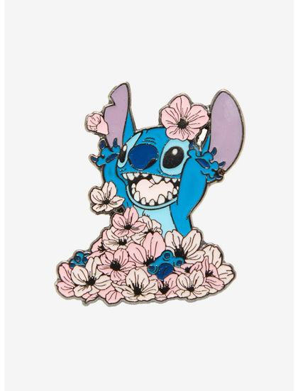 Stitch Pin Flores Disney