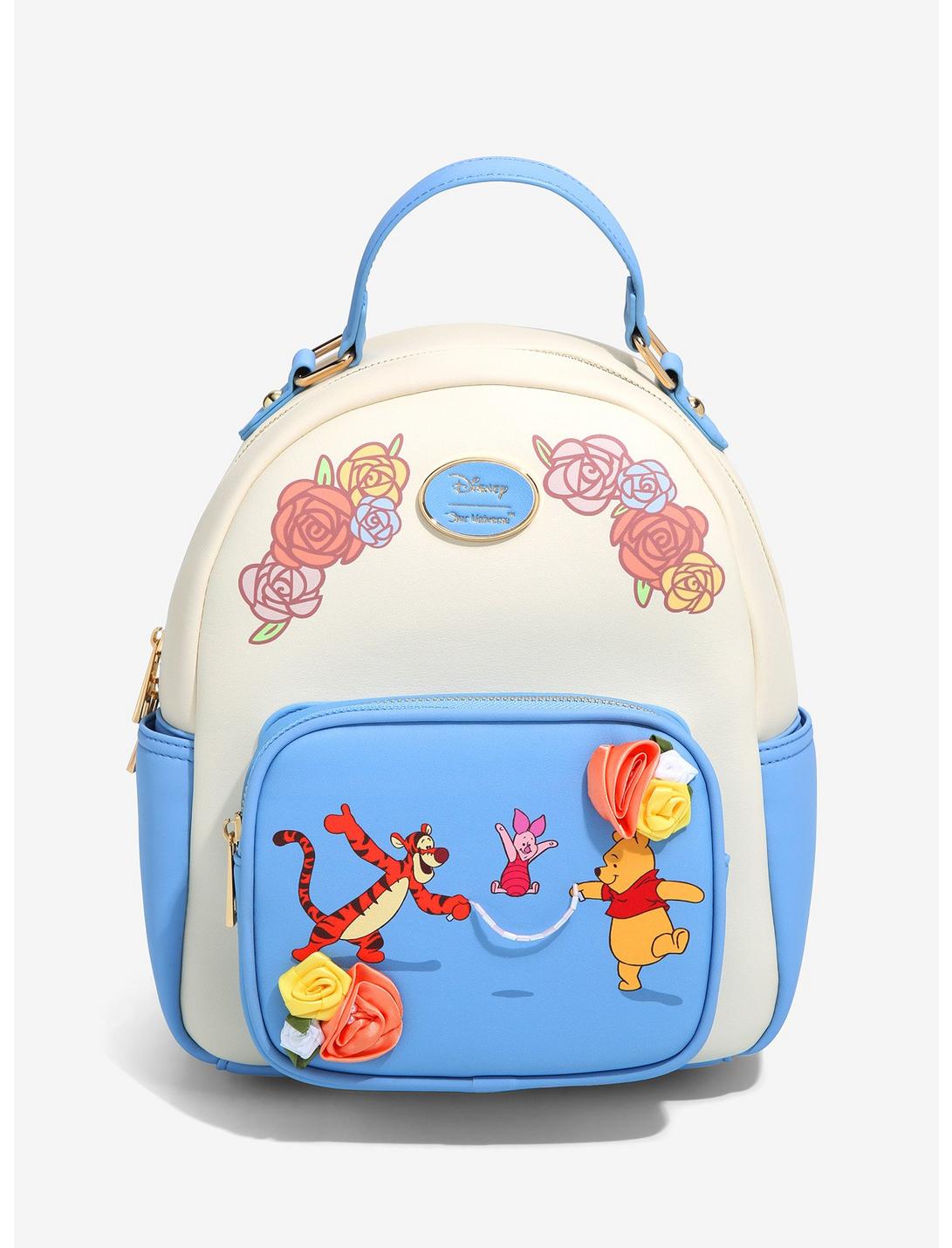 Winnie Pooh Mochila Azul Floral Amigos Accesorios Mexicali