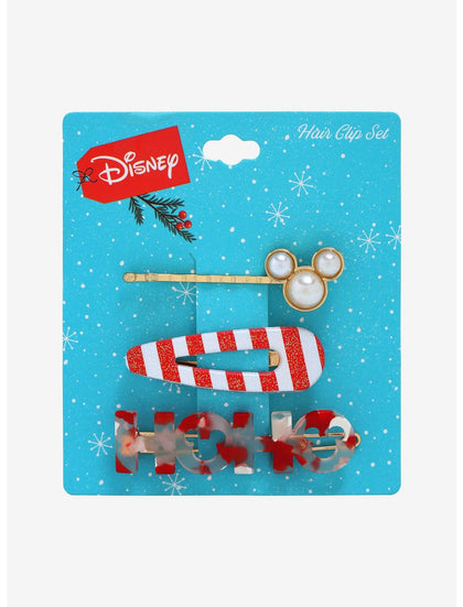 Mickey Mouse Broche Cabello Navidad