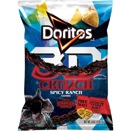 Doritos 3D Crunch Spicy Ranch Flavored Corn Snacks, 6 oz