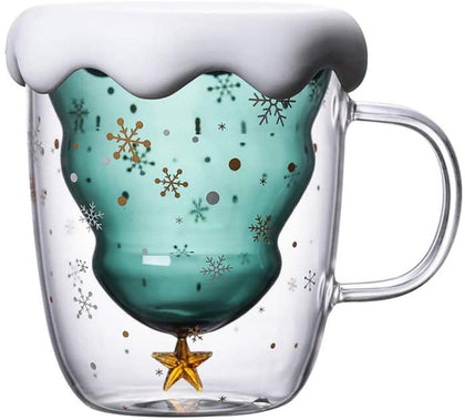 Arbolito Navidad Taza Navideña Cristal