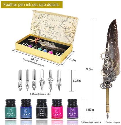 Harry Potter Set De Sellos Pluma Caligrafia