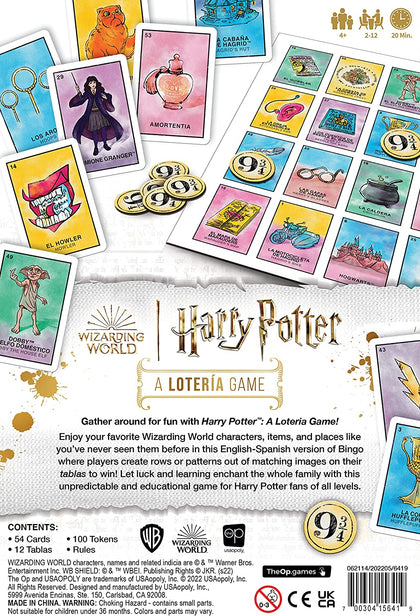 Harry Potter Loteria Juego De Mesa