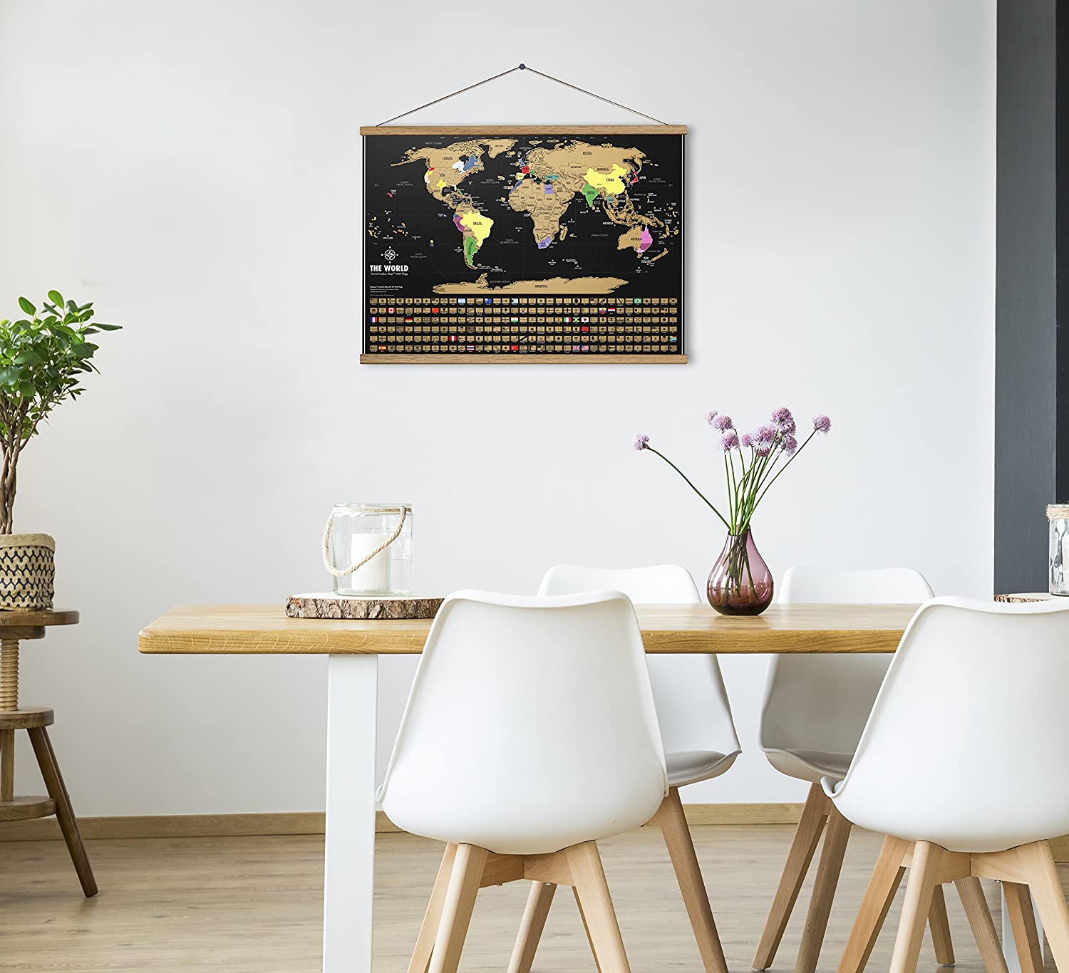 Mapa del mundo para rascar extra grande póster de mapa del mundo rayable  negro y dorado el mejor regalo de mapa del mundo de viaje todos los – Yaxa  Store