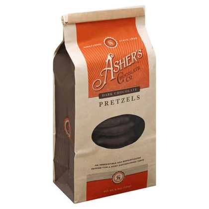 Asher's Chocolates, Chocolate Covered Pretzels, Gourmet Sweet and Salty Candy, 6.5oz