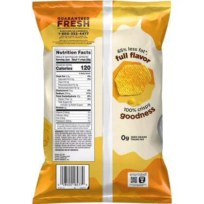 Ruffles Baked Cheddar & Sour Cream Flavored Potato Crisps, Bolsa de 6.25 oz