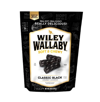 Wiley Wallaby Black Liquorice Candy -10oz