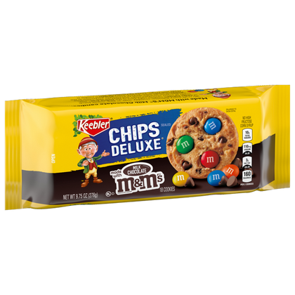 Keebler Chips Deluxe Milk Chocolate M&M's Chocolate Candies Cookies, 9.75 oz