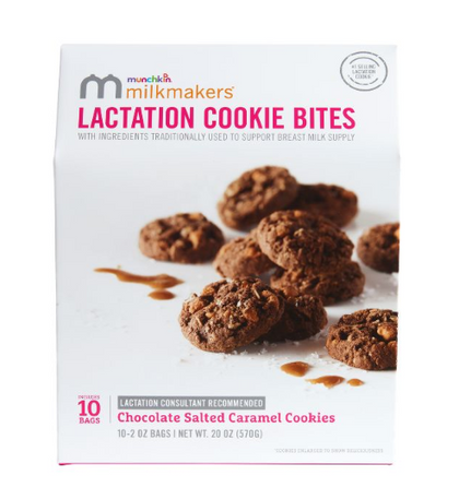 Munchkin Milkmakers Lactation Cookie Bites - Chocolate Salted Caramel - 20oz