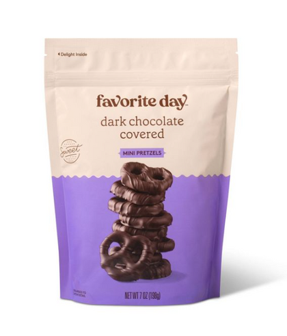 Dark Chocolate Covered Mini Pretzels - 7oz - Favorite Day™