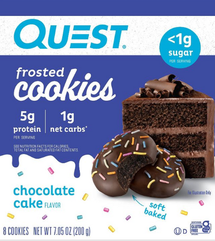 Quest Nutrition Protein Bars - Chocolate Cake Frosted Cookie - Cont. 8