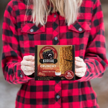 Kodiak Cakes Cookie Butter Crunchy Granola Bars, 10g of Protein, Cont. 6, 1.59 oz