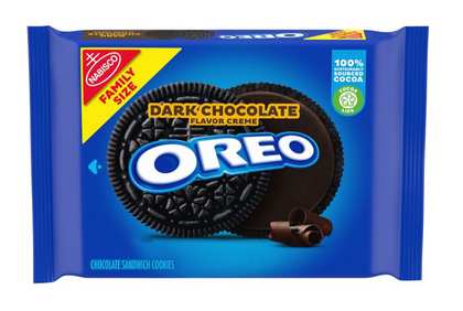 OREO Dark Chocolate Flavor Creme Chocolate Sandwich Cookies Family Size - 17oz