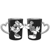 Mickey Mouse & Minnie Mouse Taza Pareja Blanco Y Negro