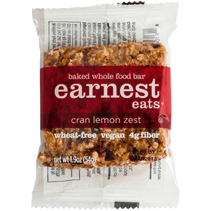 Earnest Eats Baked Whole Food Bar, Cran Lemon Zest