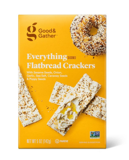 Flatbread Crackers Everything Seasoned - 5oz - Good & Gather™