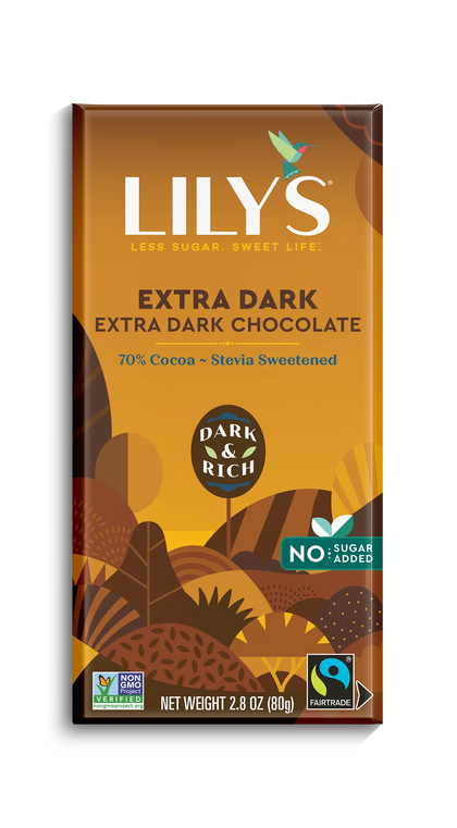 Lily's 70% Cocoa Extra Dark Chocolate Bar, 2.8 oz