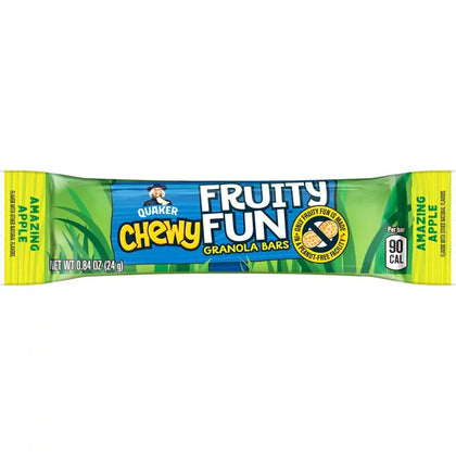 Quaker Chewy Fruit Fun Granola Bars Amazing Apple Flavor 0.84 oz, Cont. 10