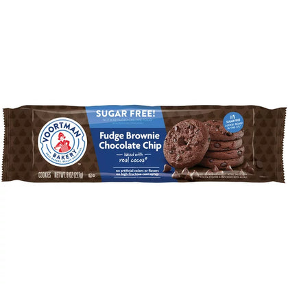 VOORTMAN Bakery Sugar Free Fudge Brownie Chocolate Chip Cookies 8 oz