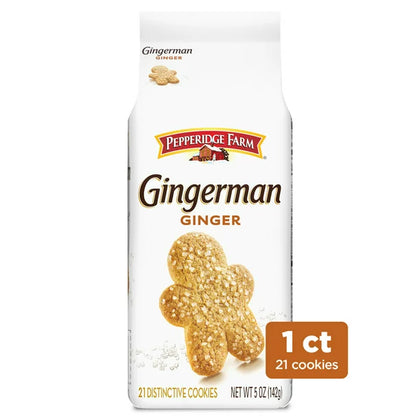 Pepperidge Farm Gingerman Cookies, Galletas de Gengibre, Bolsa de 5 oz.