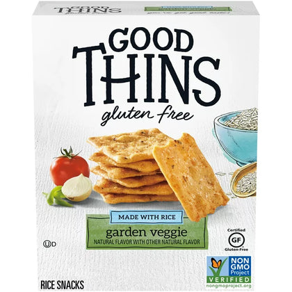 Good Thins Garden Veggie Rice Snacks Gluten Free Crackers, 3.5 oz