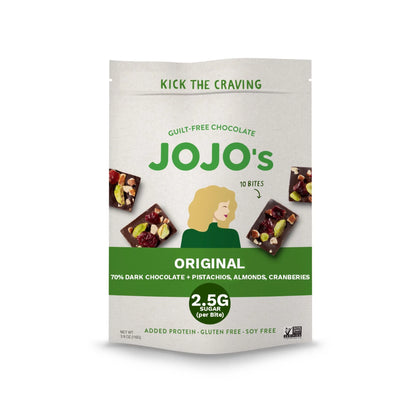 JOJO's Guilt Free Dark Chocolate Pistachio Almond Cranberry Bites