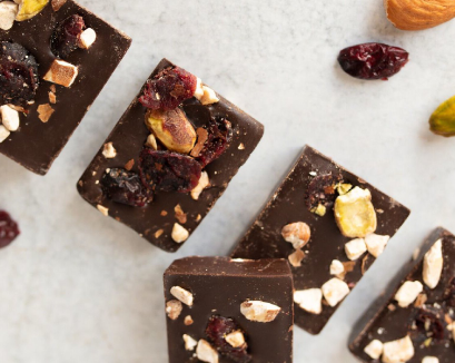 JOJO's Guilt Free Dark Chocolate Pistachio Almond Cranberry Bites