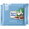 Ritter Sport Coconut Chocolate Bar Candy Original German Chocolate, Paquete de 2, 3.52oz