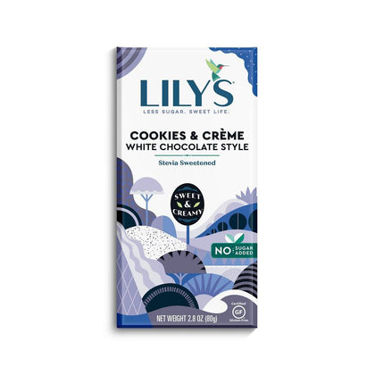 Lily's White Chocolate Style Cookies & Crème Bar - 2.8oz