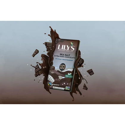 Lily's Sweets Sea Salt Extra Dark Chocolate Candy Bar, 2.8 Oz