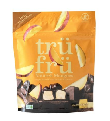 Tru Fru Hyper-Dried Mangoes Covered in Dark Chocolate - 4.5oz