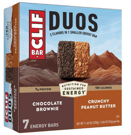 Clif Bar Duos Chocolate Brownie and Crunchy Peanut Butter - 11.6oz