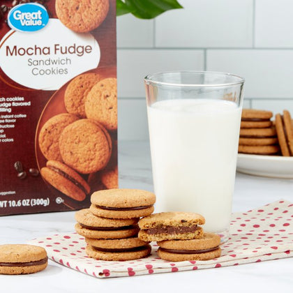 Great Value Mocha Fudge Sandwich Cookies, 10.6 oz