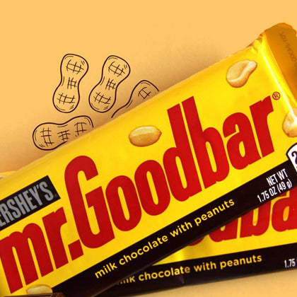 HERSHEY'S MR. GOODBAR Milk Chocolate with Peanuts Candy Bar, 1.75 oz