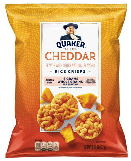 Quaker Popped Cheddar Cheese Rice Crisps - 6.06oz