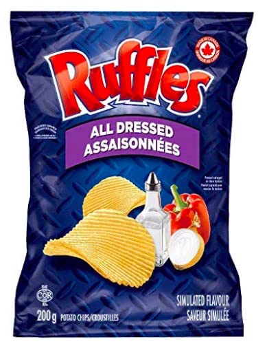 AZPantry Lay's Ruffles Potato Chips, All Dressed, Bolsa Grande, Importado Desde Canada