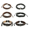 Set Brazalete Vikingo Autentico Cuero Vikingos 6 Piezas