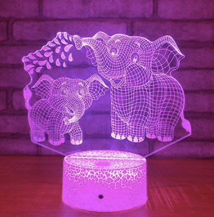 Dumbo Lampara Holografica Elefante