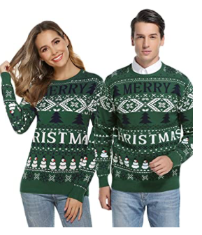 Ugly Sweater Verde Parejas Match